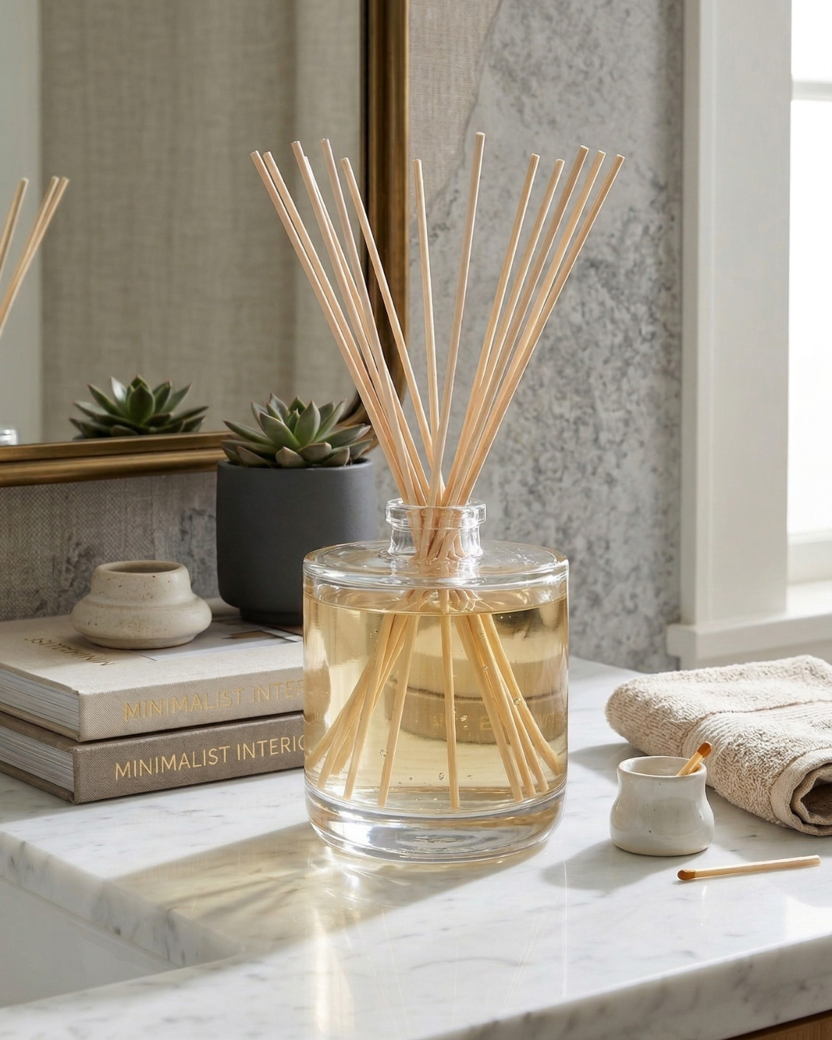 minimalist reed diffuser vessel by en mer