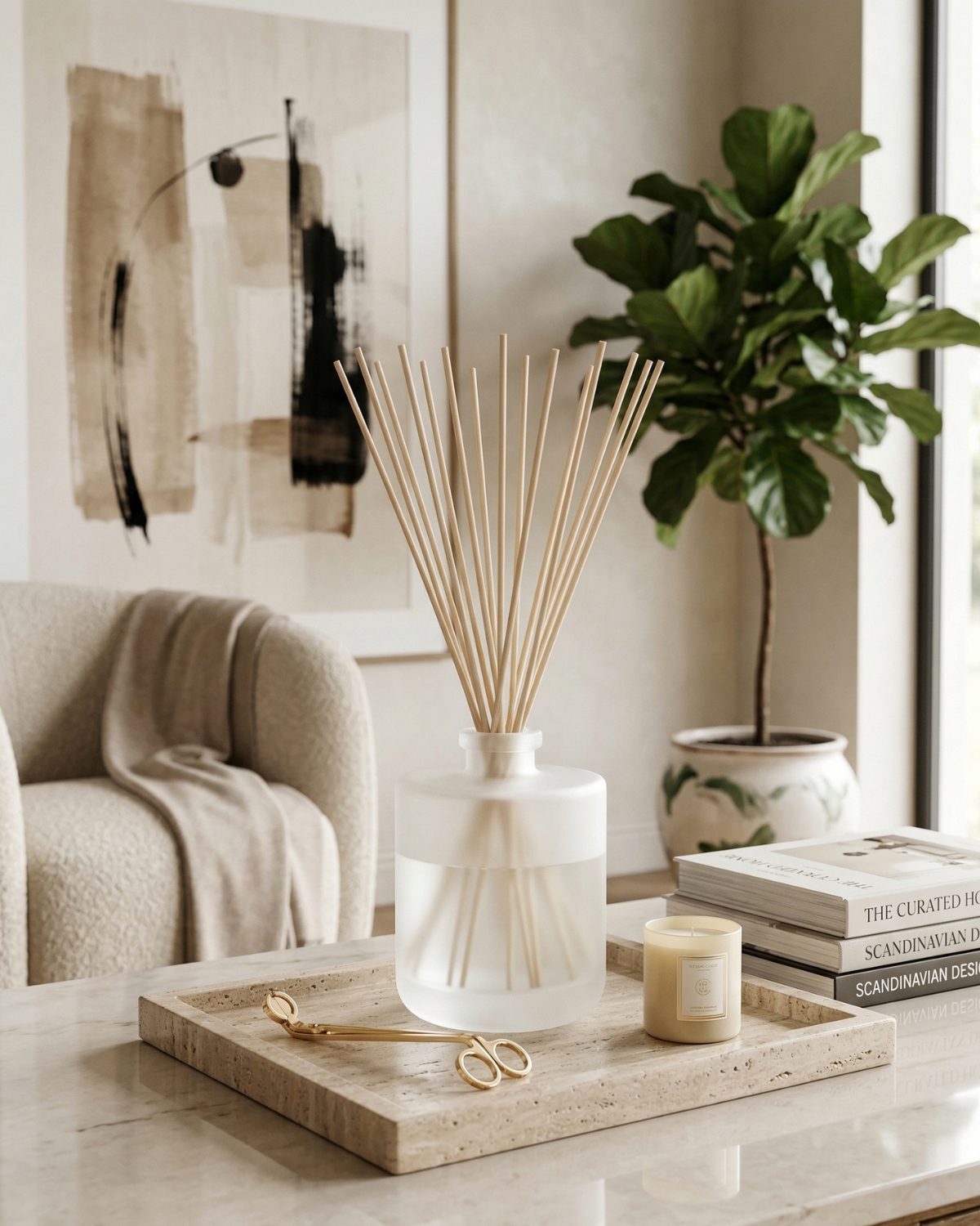 minimalist reed diffuser vessel by en mer
