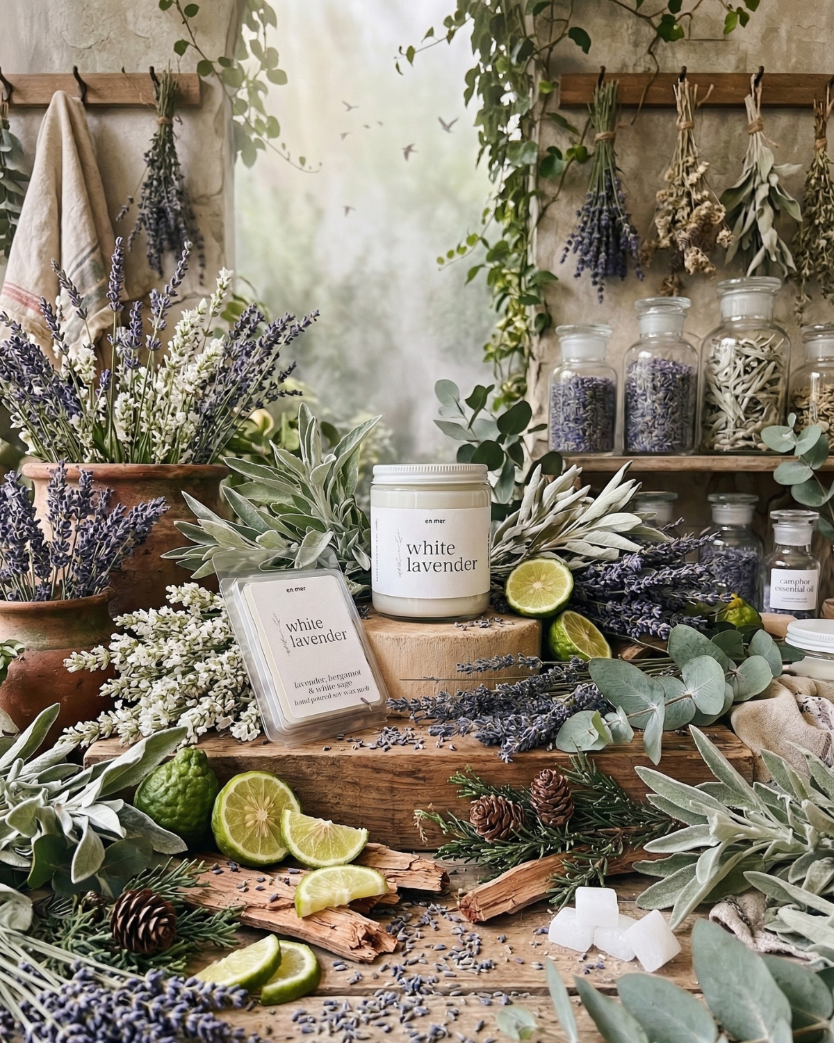 white lavender | soy wax candle by en mer