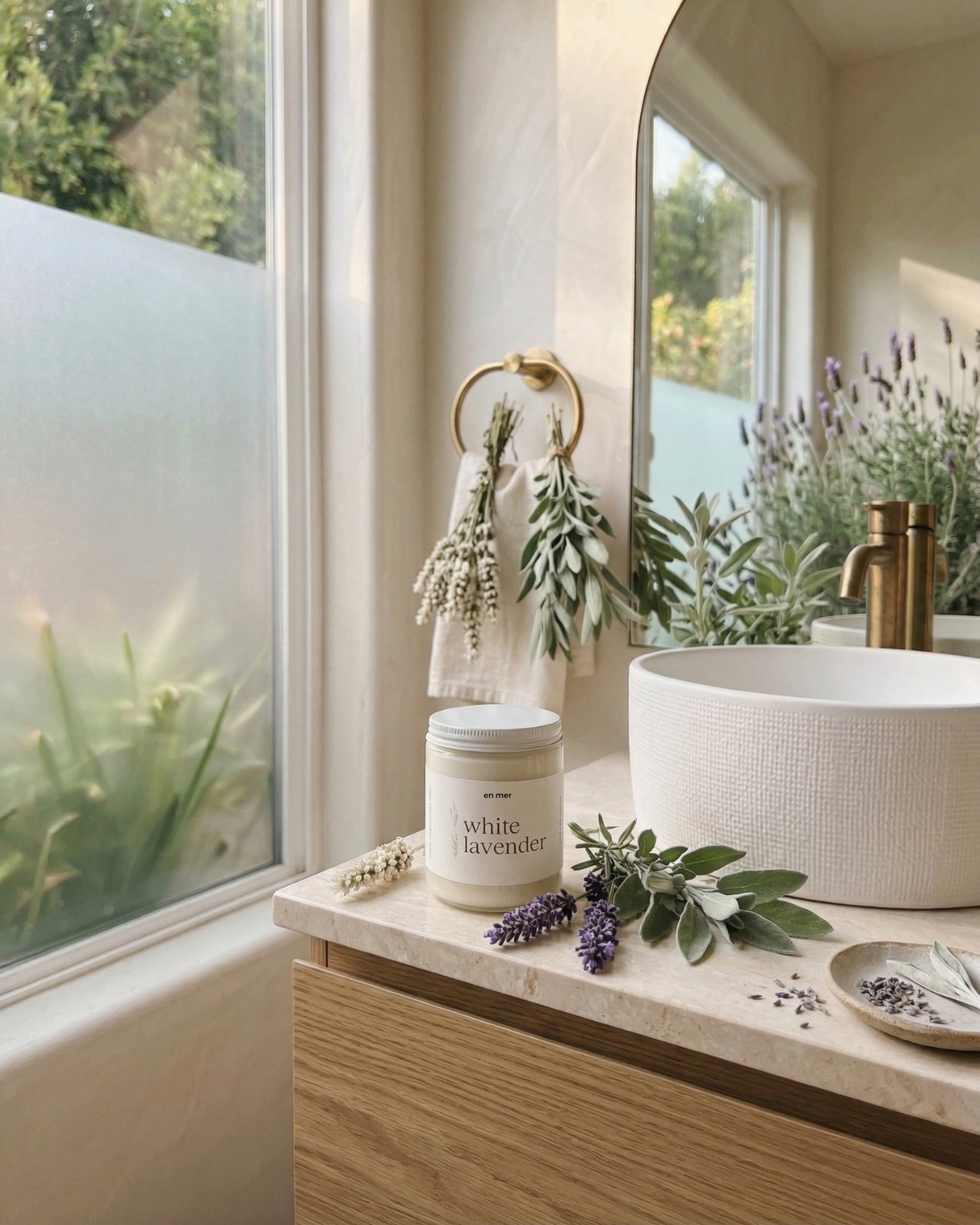 white lavender | soy wax candle by en mer