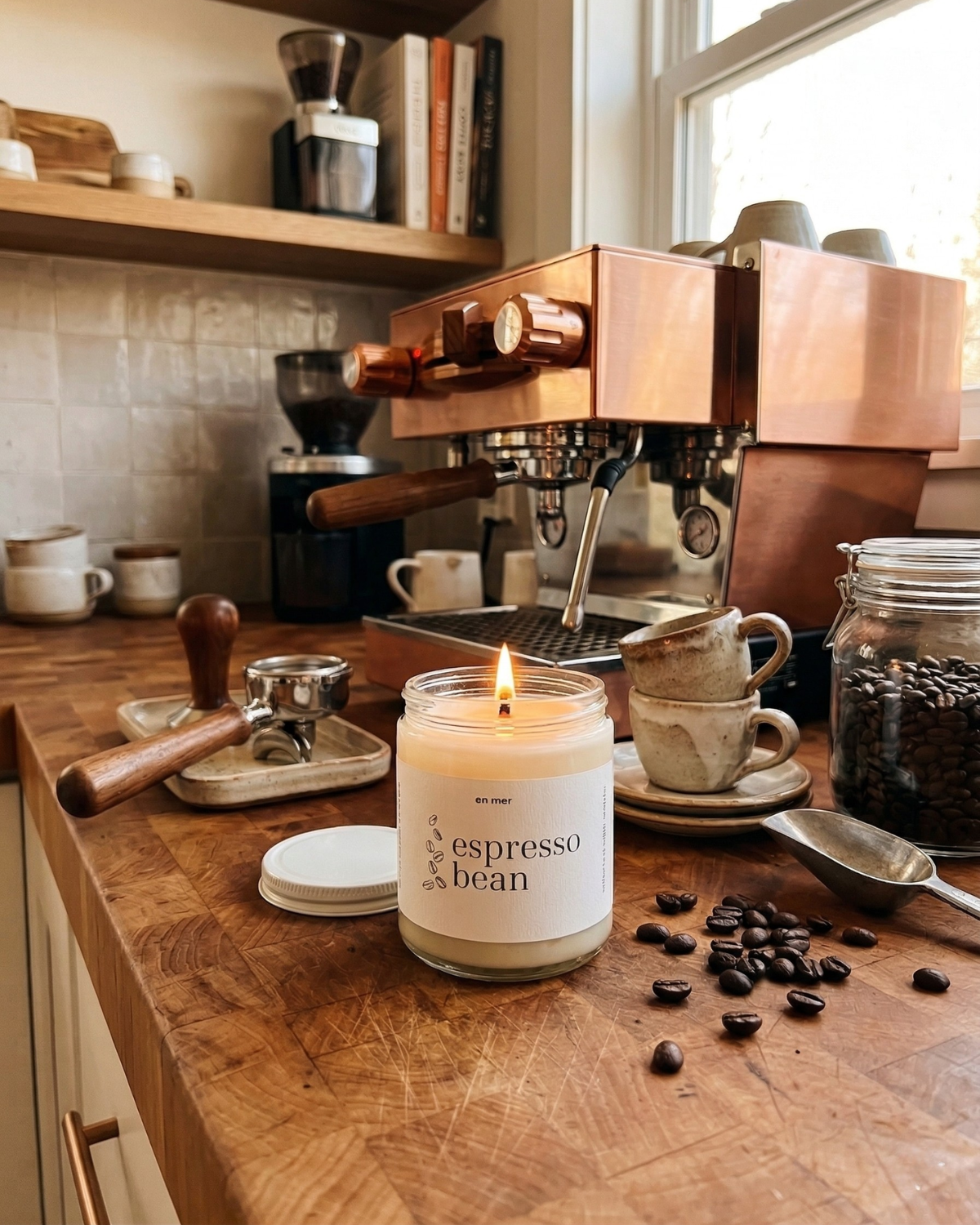 espresso bean | soy wax candle & melts by en mer