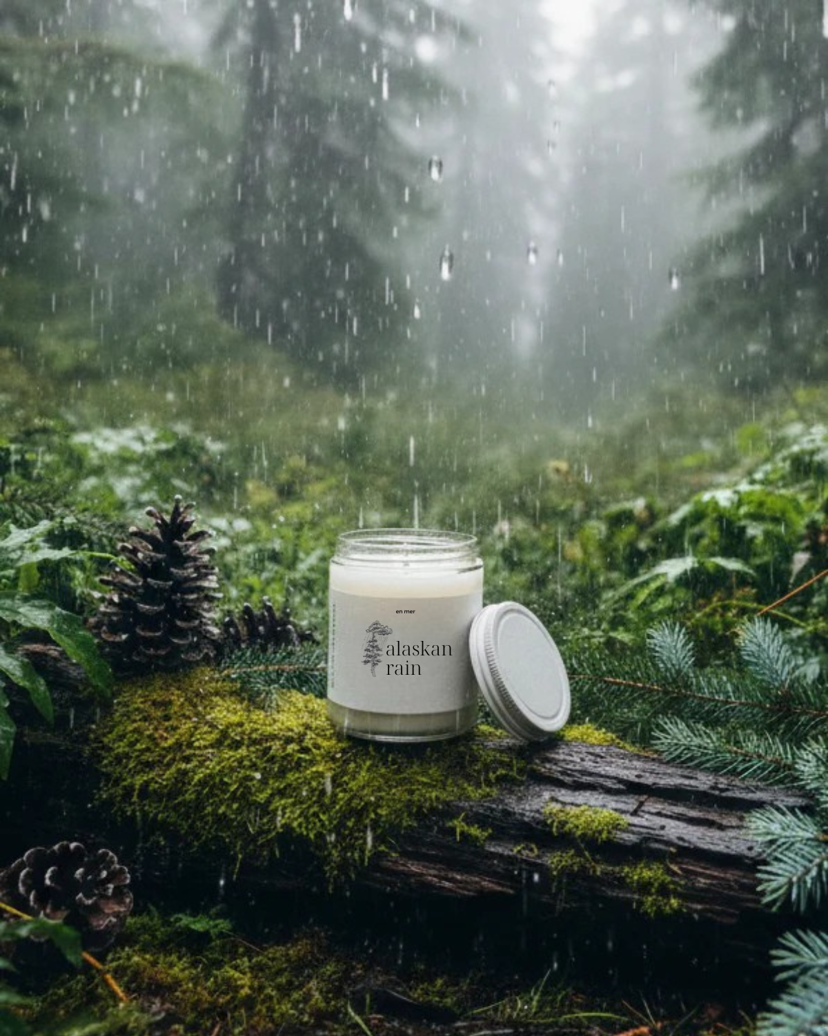 en mer | alaskan rain | soy wax candle & melts