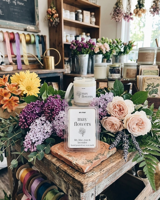 en mer | may flowers | soy wax candle & melts