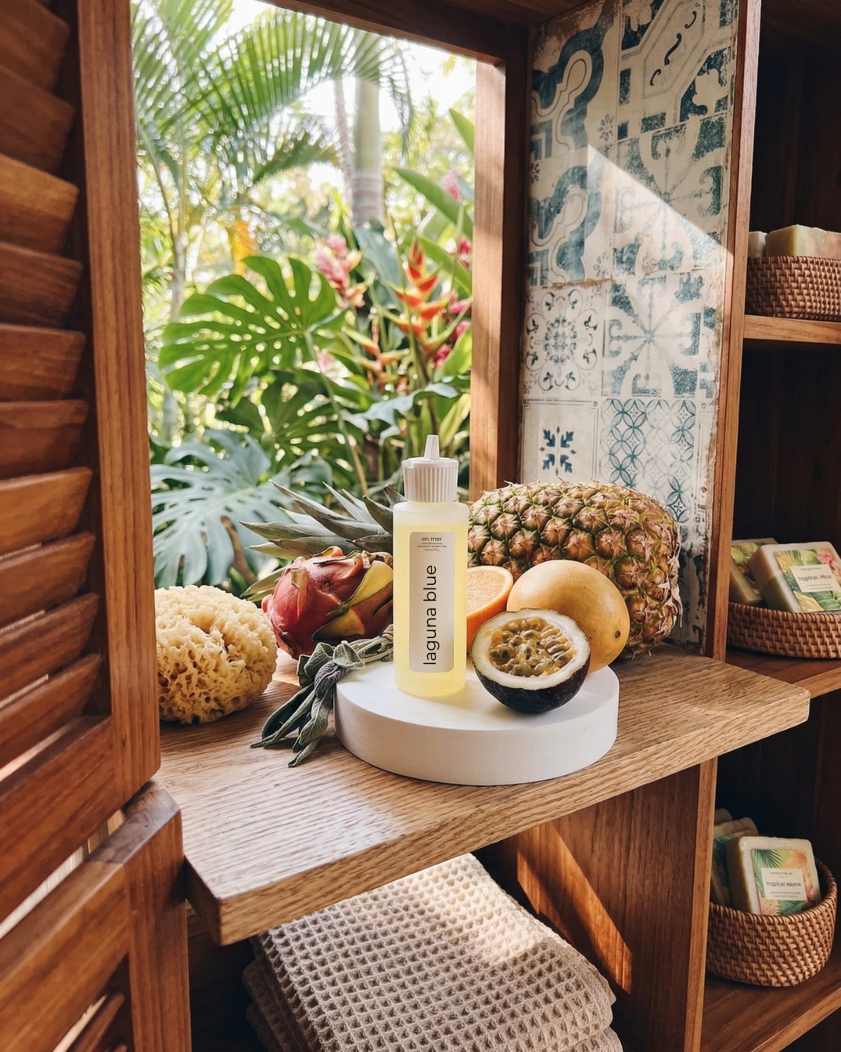 en mer | laguna blue | reed diffuser base