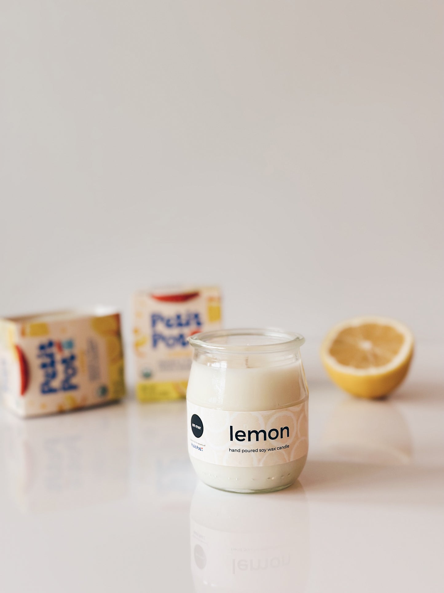 en mer x Petit Pot | lemon | soy wax candle