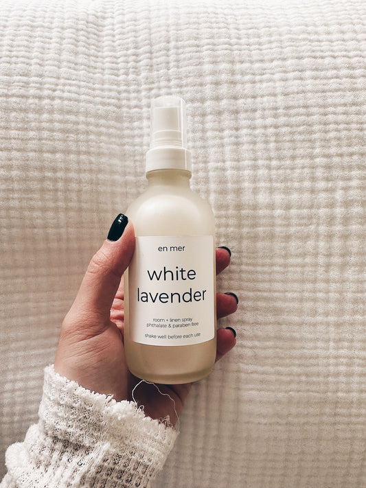 en mer | white lavender | room + linen spray