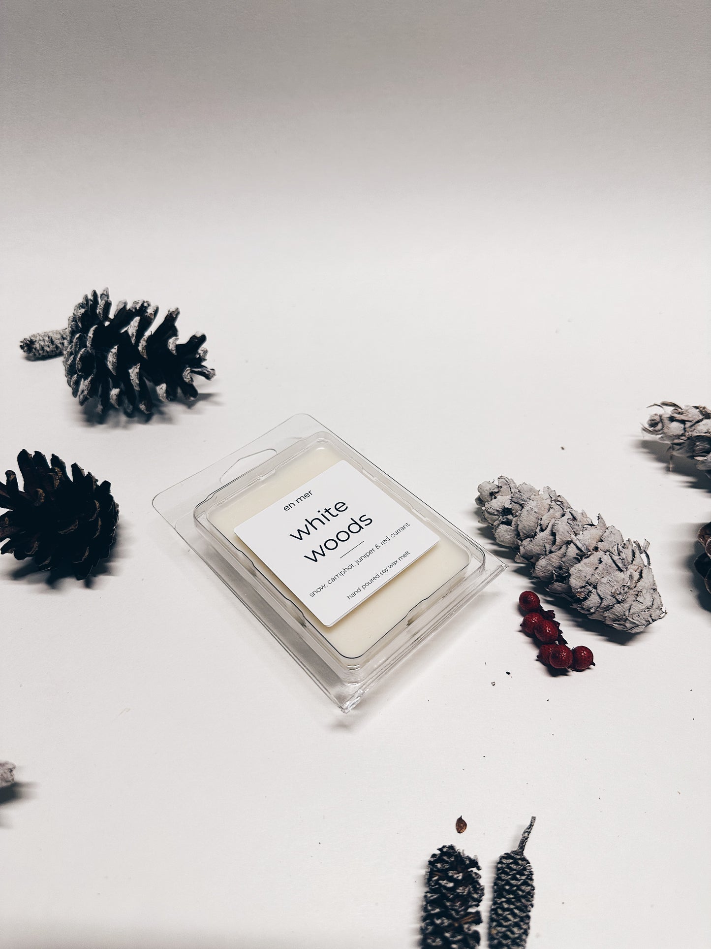 en mer | white woods | soy wax candle