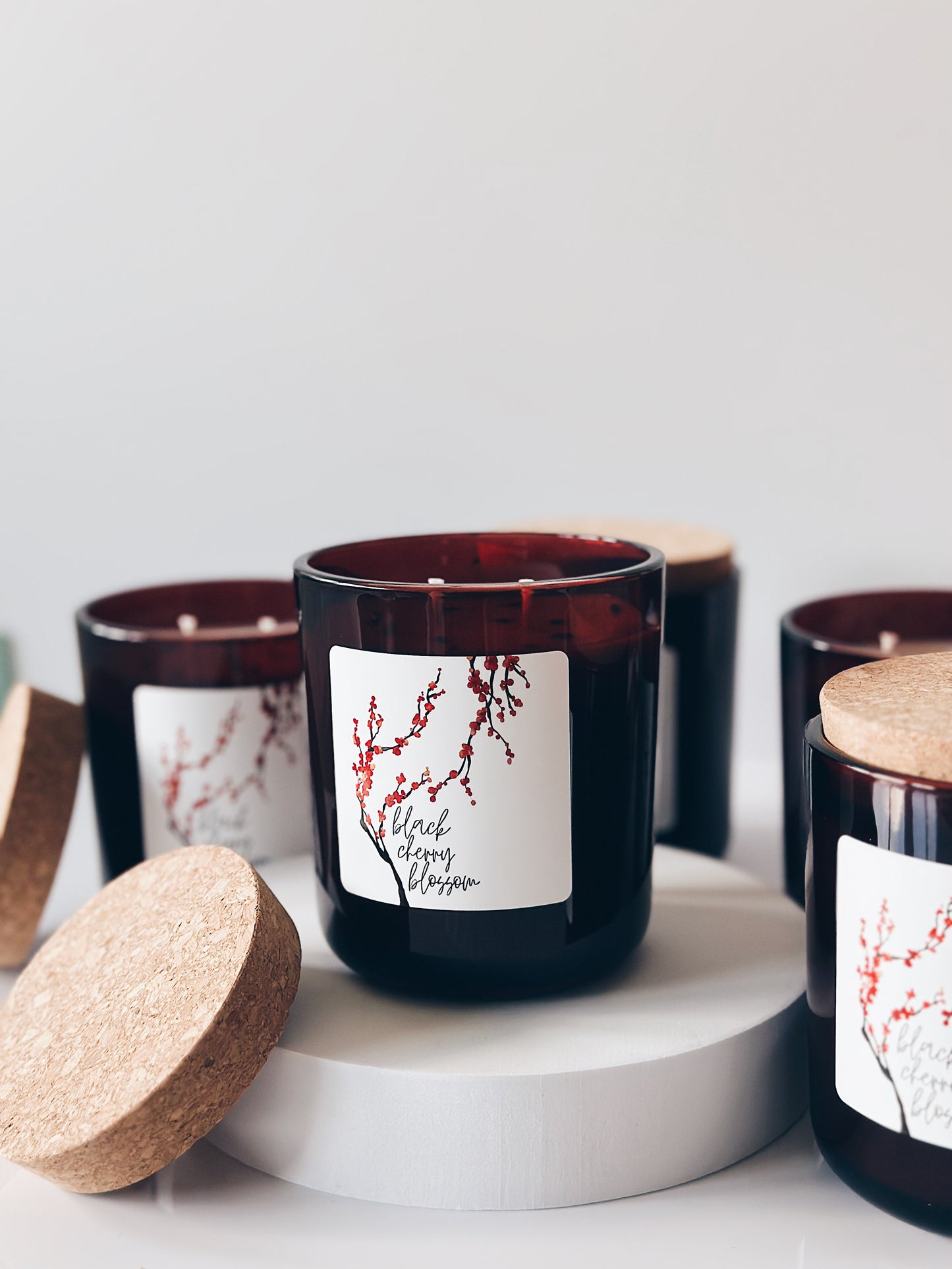 en mer LTD | black cherry blossom | limited batch soy wax candle