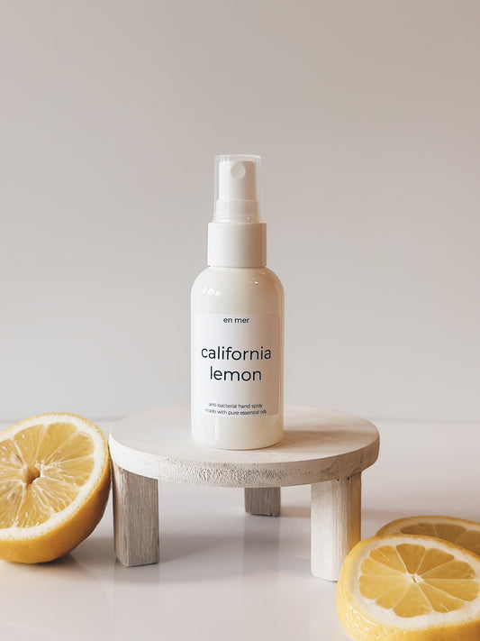 en mer | california lemon | essential oil hand sanitizer spray