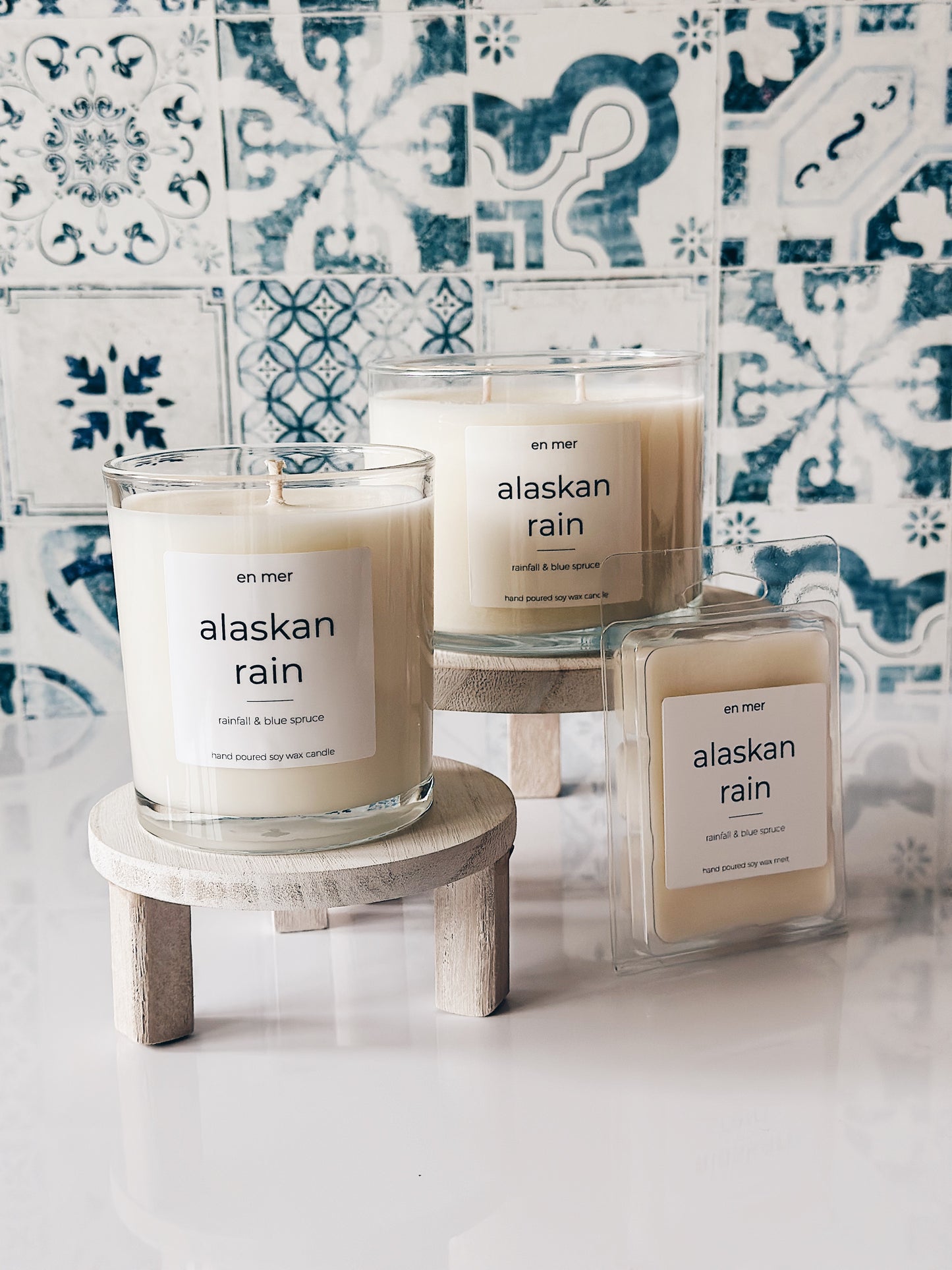 en mer | alaskan rain | soy wax candle & melts