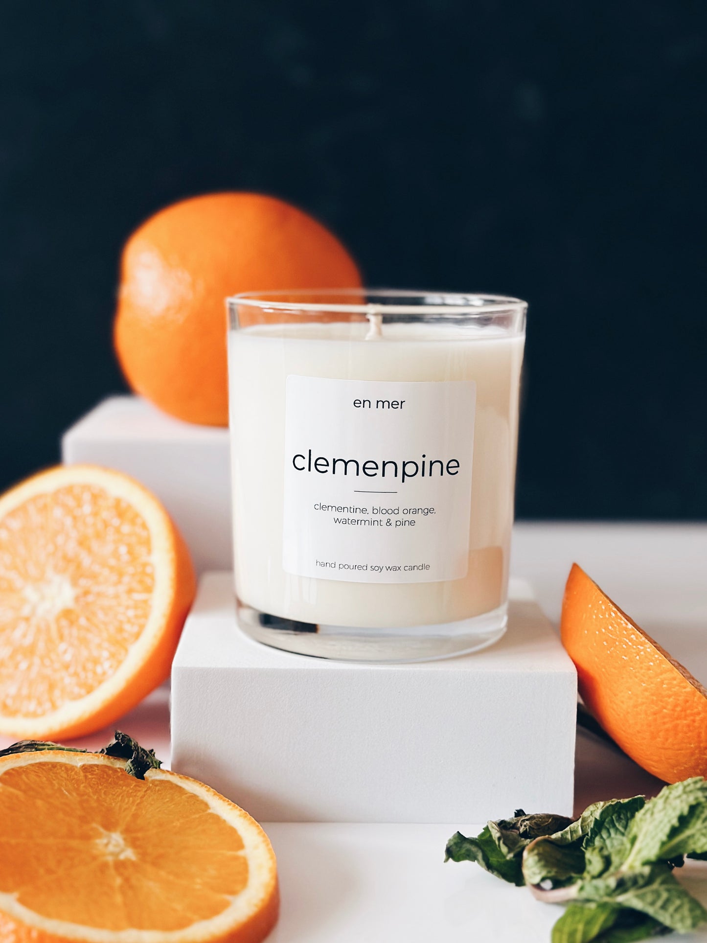 en mer | clemenpine | soy wax candle & melts