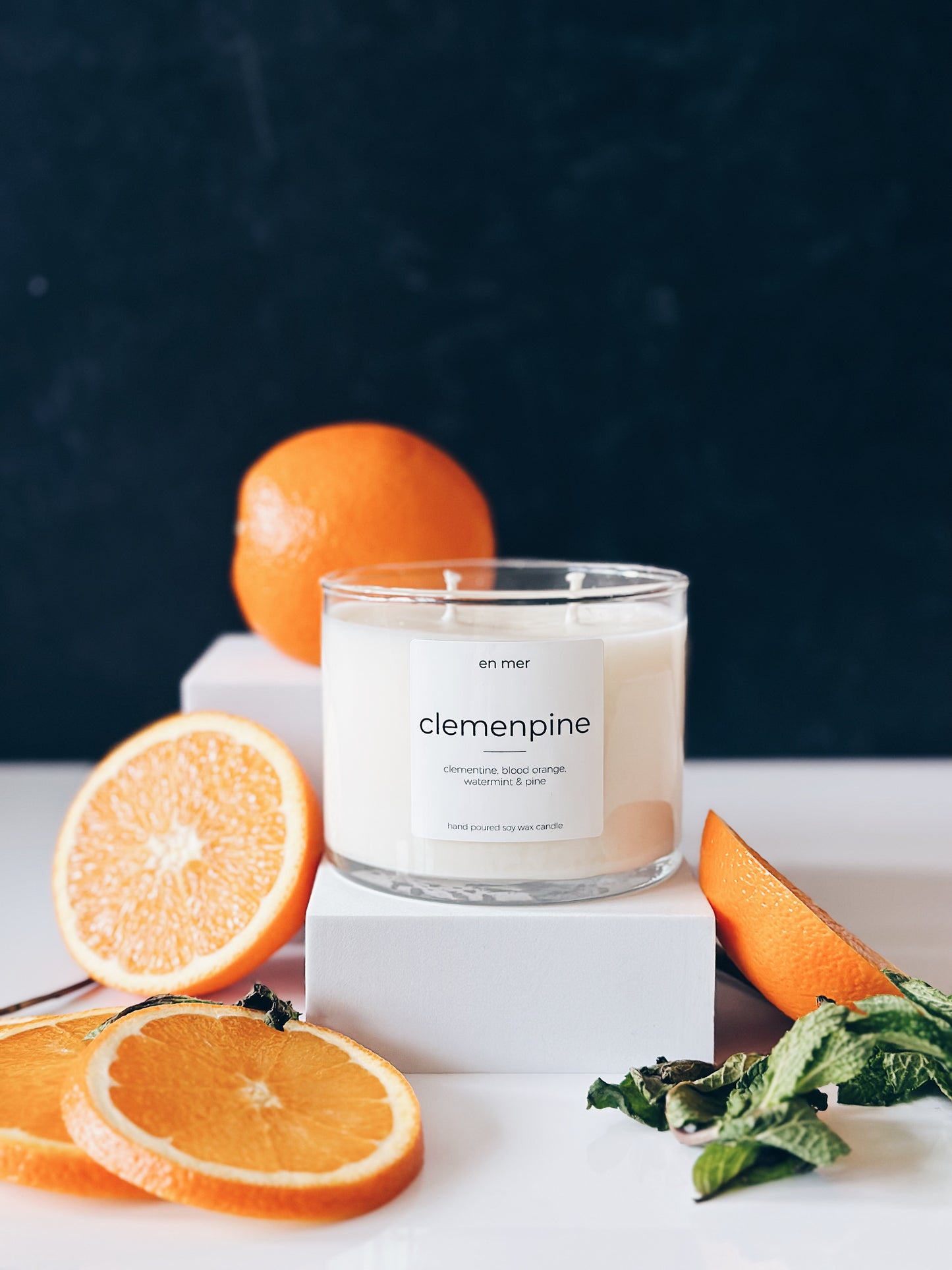 en mer | clemenpine | soy wax candle & melts